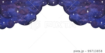 Watercolor night sky background with stars. Watercolor night sky background with stars. 99713858