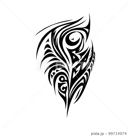 Tribal Feather Tattoo. Vector Illustration Decorative Design Stock Vector -  Illustration of tattoos, drawings: 189078520