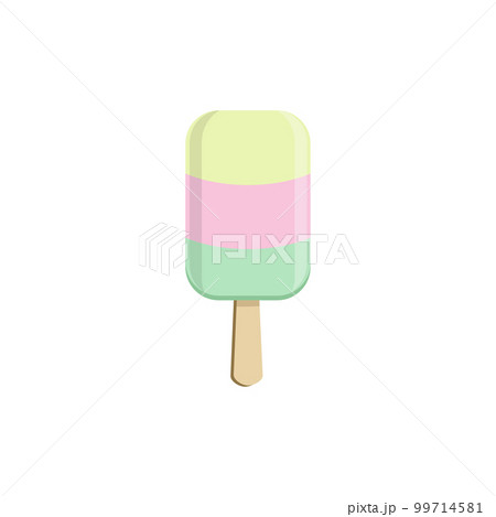 Ice cream pastel cartoon color style for summer isolated on white background. Vector illustration 99714581