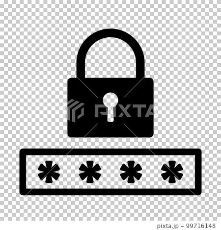 これはパスワードのアイコンのイラストです。 これはパスワードのアイコンのイラストです。 99716148