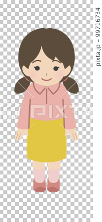 笑顔の女児　私服 99716734