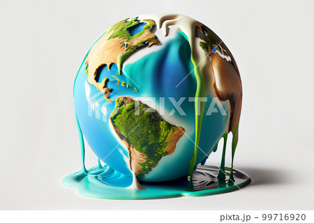 Climate Change Global Warming Concept. Planet...のイラスト素材 [99716920] - PIXTA