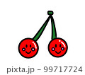 さくらんぼのかわいいキャラクター 99717724