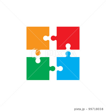 Colorful puzzle pieces vector illustration Colorful puzzle pieces vector illustration 99718038