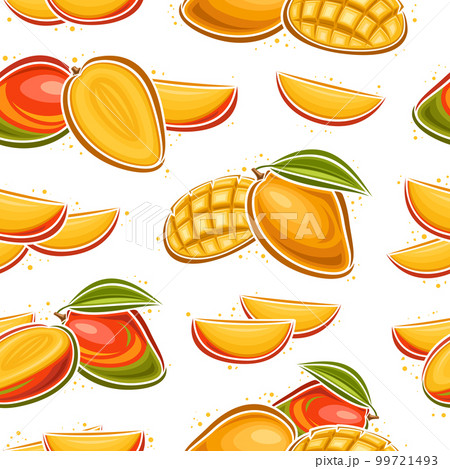 Vector Mango Seamless Pattern 99721493