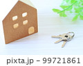 ミニチュアの家のオブジェと鍵 99721861