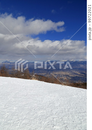 [定額] 冬の入笠山山頂からの展望 ( 八ヶ岳 方面 ) 99722021