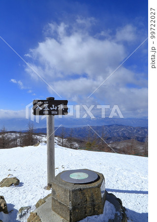 [定額] 冬の入笠山山頂の風景 99722027