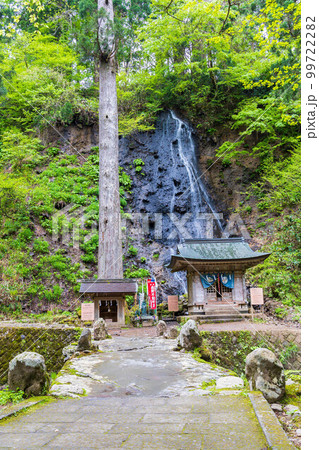 山形鶴岡の初夏　新緑の羽黒山・出羽三山神社　須賀の滝 99722282