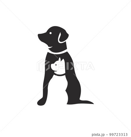 Dog and cat pet logo design. This logo is used for pet related business, pet shop, pet training center. 99723313