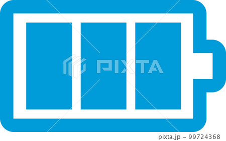 電池残量のシンプルなイラストアイコン 電池残量のシンプルなイラストアイコン 99724368