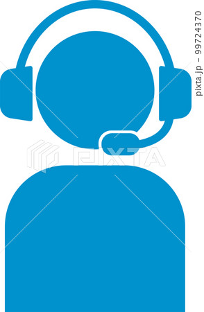 オペレーターのシンプルなイラストアイコン オペレーターのシンプルなイラストアイコン 99724370