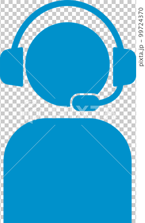 オペレーターのシンプルなイラストアイコン オペレーターのシンプルなイラストアイコン 99724370