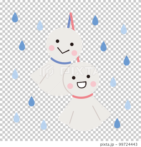 Teru Teru Bouzu 和雨/雨季的插圖 99724443