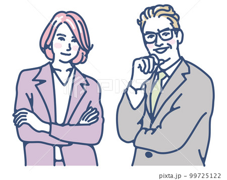 腕組みをしている外国人のビジネスパーソン 99725122