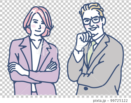 腕組みをしている外国人のビジネスパーソン 99725122