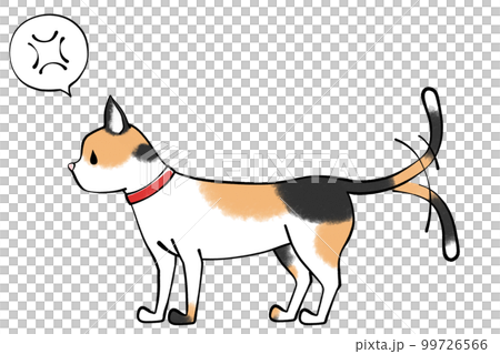 Illustration of a cat wagging its tail 99726566