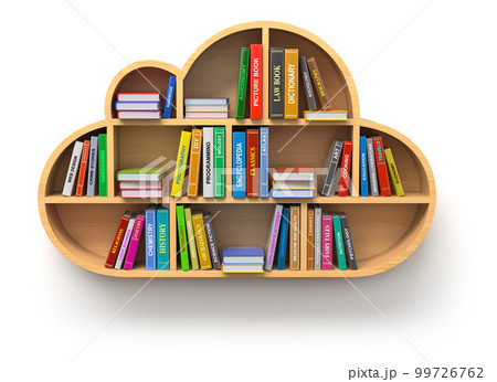 Online library concept - 3D illustration 99726762