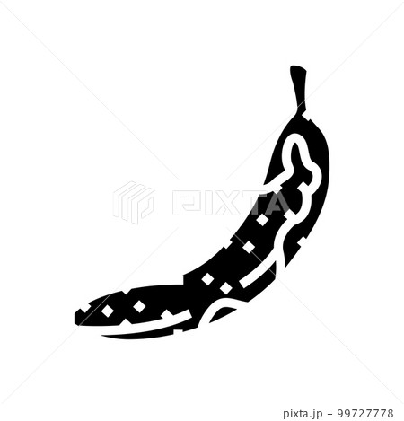 banana rotten food glyph icon vector illustration 99727778