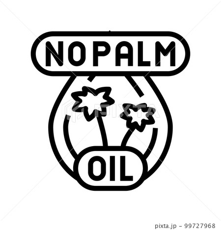 no palm oil line icon vector illustration 99727968