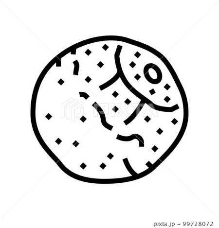 orange rotten food line icon vector illustration 99728072