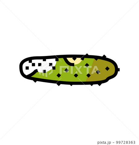 cucumber rotten food color icon vector illustration 99728363