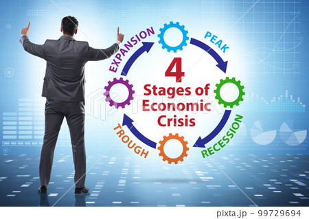Illustration of four stages of crisis 99729694