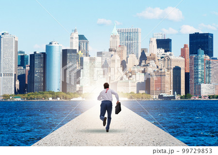 Businessman in the ambition and determination concept 99729853