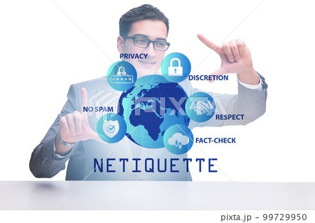 Concept of etiquette and netiquette 99729950
