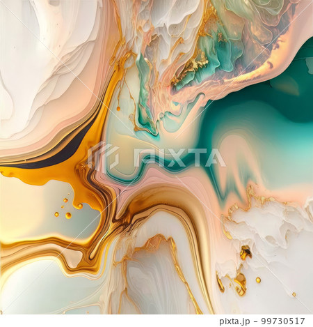 Natural luxury abstract fluid art painting in alcohol. Illustration AI Generative 99730517