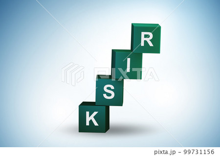 Risk management concept with cubes stack 99731156