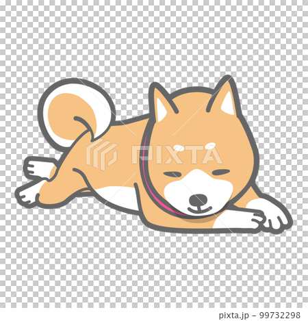 Shiba Inu 小睡的矢量圖解 Shiba Inu 小睡的矢量圖解 99732298