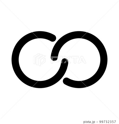 intersecting circles icon 99732357