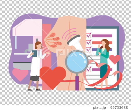 乳がん検診のイメージイラスト 99733688