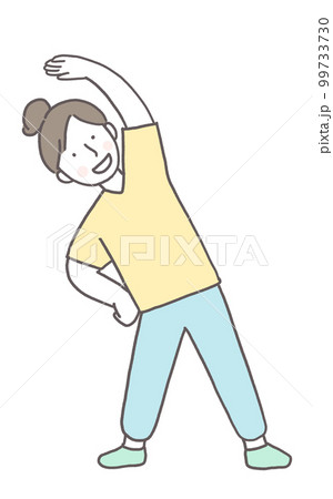 ストレッチをする女性 99733730