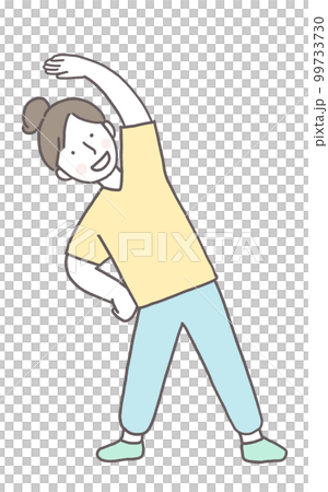 ストレッチをする女性 99733730