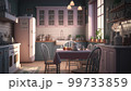 Kitchen room Interior design generative AI illustration 99733859