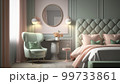 Hotel room Interior bedroom generative AI illustration 99733861