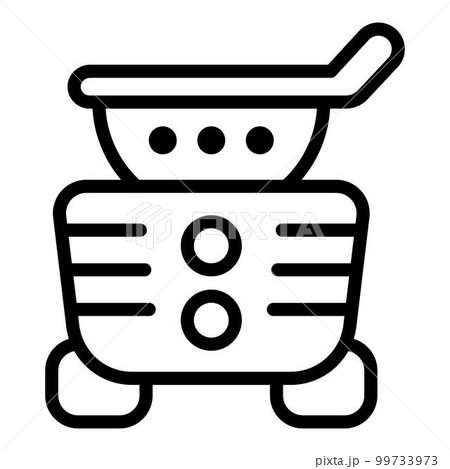 Electric deep fryer icon. Outline electric deep fryer vector icon for web design isolated on white background Electric deep fryer icon. Outline electric deep fryer vector icon for web design isolated on white background 99733973