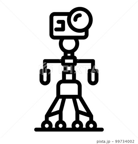 Robot tripod icon. Outline robot tripod vector icon for web design isolated on white background Robot tripod icon. Outline robot tripod vector icon for web design isolated on white background 99734002