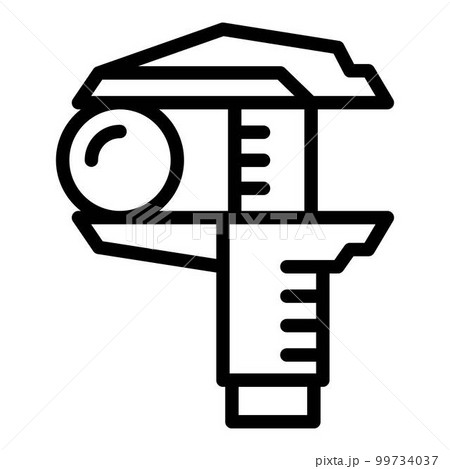 Hardware caliper icon. Outline hardware caliper vector icon for web design isolated on white background 99734037