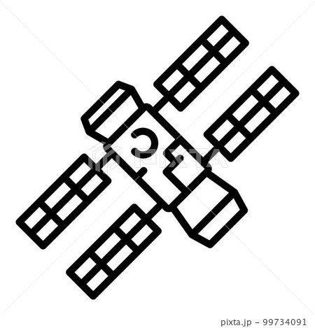 Capsule space station icon. Outline capsule space station vector icon for web design isolated on white background 99734091