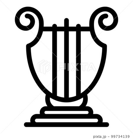 Chord harp icon. Outline chord harp vector icon for web design isolated on white background Chord harp icon. Outline chord harp vector icon for web design isolated on white background 99734139