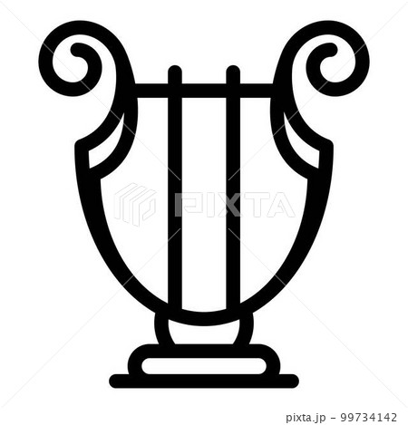 Musical harp icon. Outline musical harp vector icon for web design isolated on white background Musical harp icon. Outline musical harp vector icon for web design isolated on white background 99734142