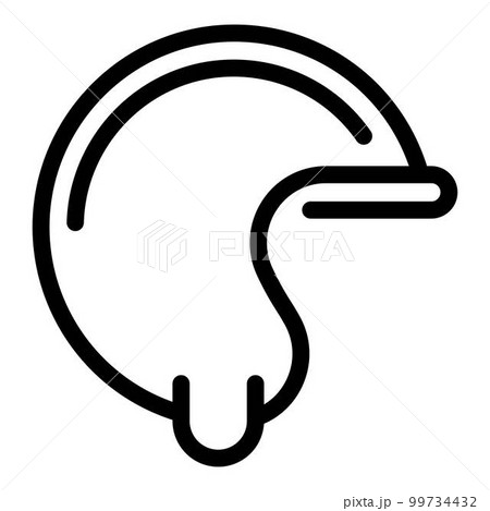 Hurling protect helmet icon. Outline hurling protect helmet vector icon for web design isolated on white background Hurling protect helmet icon. Outline hurling protect helmet vector icon for web design isolated on white background 99734432