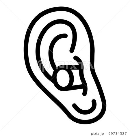 Ear plugs quiet icon. Outline ear plugs quiet vector icon for web design isolated on white background 99734527