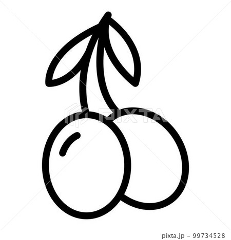Tree greek olives icon. Outline tree greek olives vector icon for web design isolated on white background 99734528