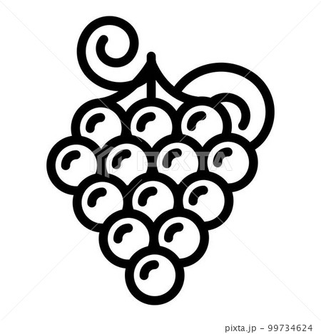 Greece grapes icon. Outline greece grapes vector icon for web design isolated on white background 99734624