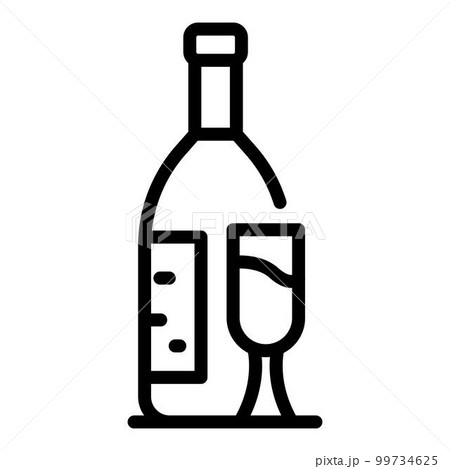 Greece wine bottle icon. Outline greece wine bottle vector icon for web design isolated on white background 99734625