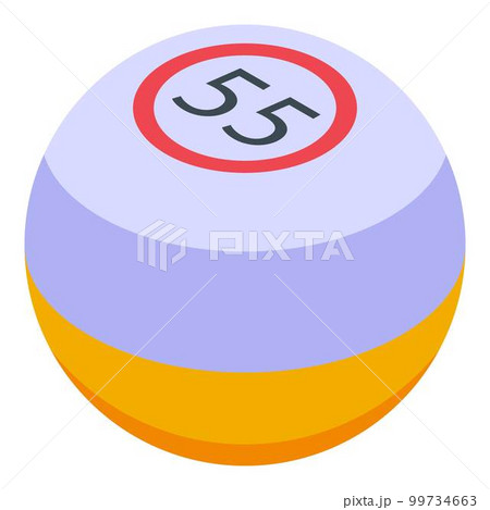 Lottery ball icon. Isometric of lottery ball vector icon for web design isolated on white background 99734663